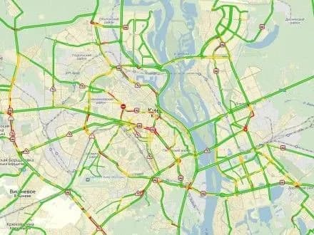 Затори у Києві сягнули шести балів