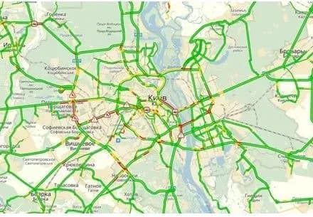 Затори у Києві сягнули 5 балів