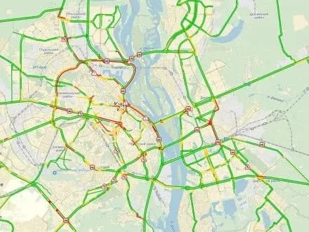 Затори в Києві сягнули семи балів