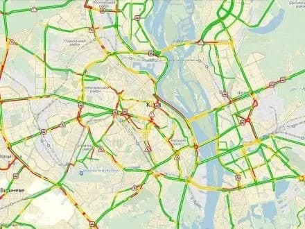 Затори у столиці сягнули 8 балів