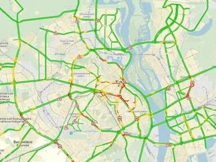 Затори у Києві сягнули шести балів