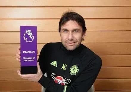 А.Конте третій раз поспіль став найкращим тренером англійської Прем'єр-ліги