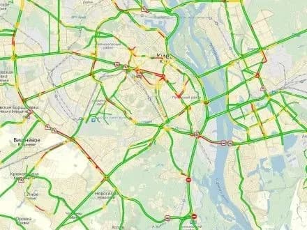 Затори у Києві сягнули семи балів