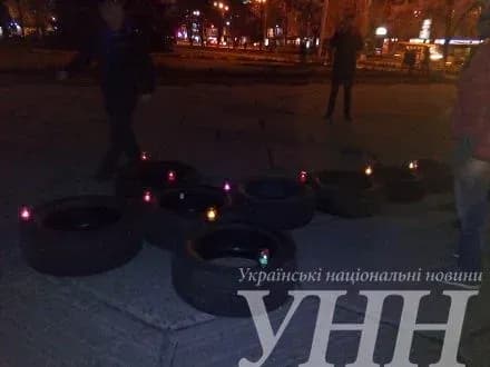 Митинг в поддержку блокады начался в Полтаве