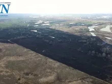 Наслідки пожежі на Осокорках у Києві з повітря