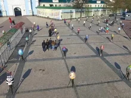 Всеукраїнський фестиваль писанок у Києві - аерозйомка