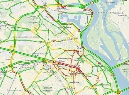 Затори в столиці сягнули шести балів