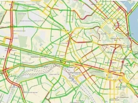 Затори у Києві сягнули восьми балів