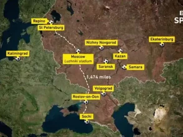 BBC зобразила Крим у складі РФ в анонсі ЧС-2018, відео видалили