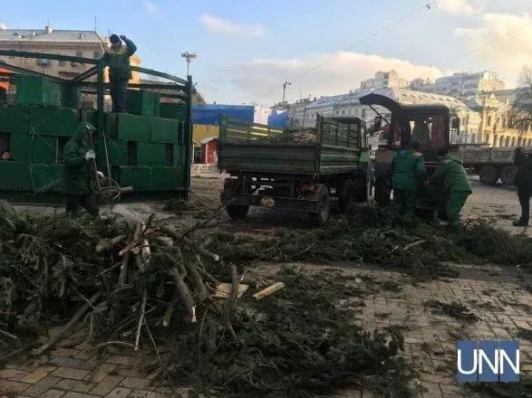 Головну ялинку країни перетворили на тріску