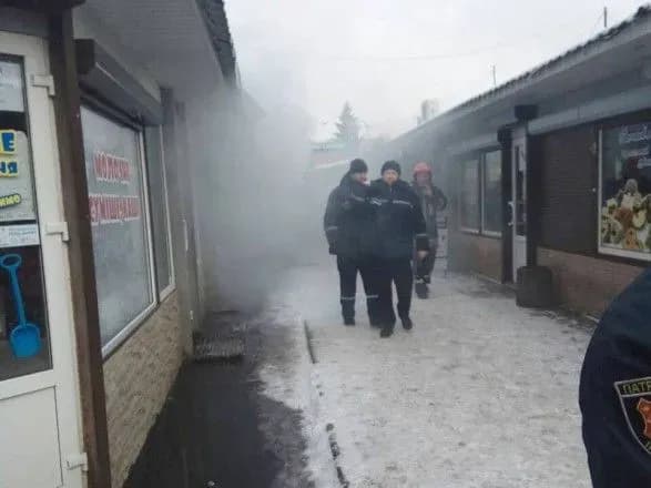 У Полтаві сталася пожежа на ринку "Алмазний"