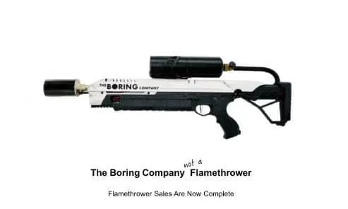 Через можливі проблеми з митницею Маску довелось перейменувати вогнемети