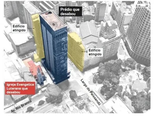 За попередніми даними у результаті масштабної пожежі у Сан-Паулу загинула людина
