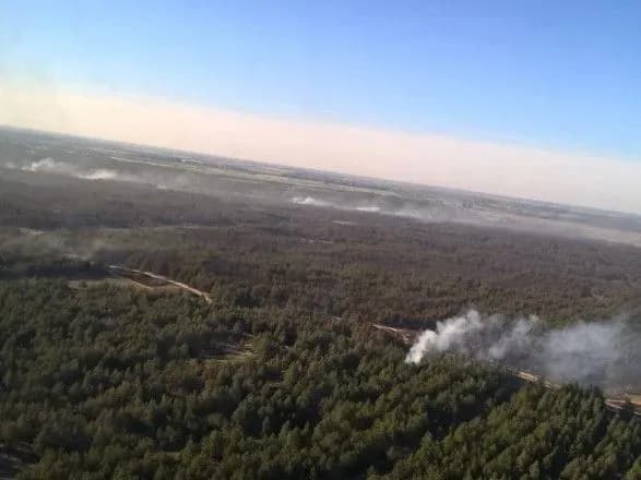 Лісова пожежа на Херсонщині: гасять літаками і вертольотом