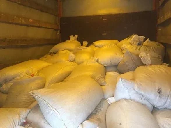 Вантажівку, що везла 80 мішків бурштину, затримали на Житомирщині