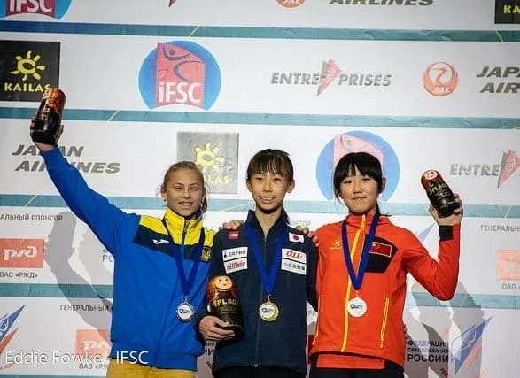 Представниця України виборола медаль молодіжного ЧС зі скелелазіння