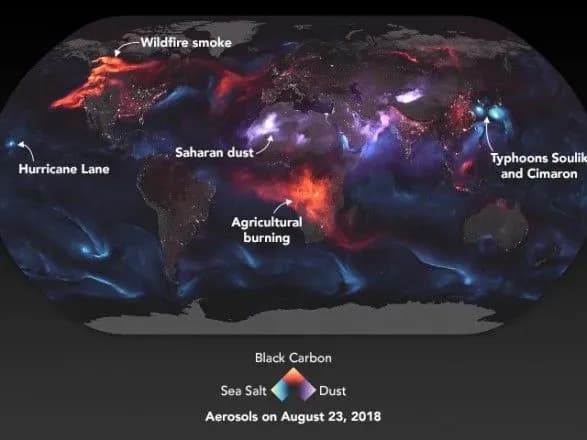 NASA розробило мапу хмар із пилу