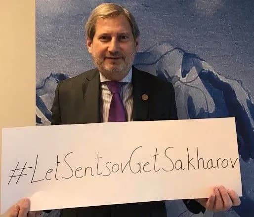 Єврокомісар закликав відпустити Сенцова для отримання премії Сахарова