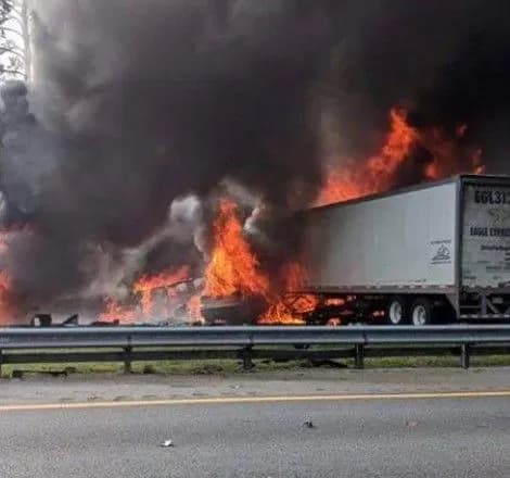 Семеро человек погибли из-за ДТП с пожаром в США