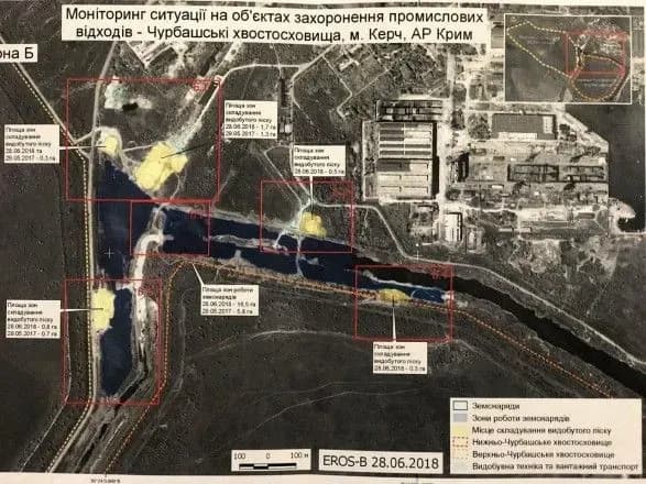 У Криму видобувають пісок у сховищі отруйних відходів