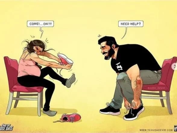 Відомий ізраїльський ілюстратор створив серію коміксів про вагітну дружину