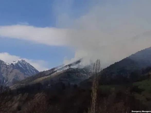 У Гудамакарскій ущелині Грузії горить лісовий покрив