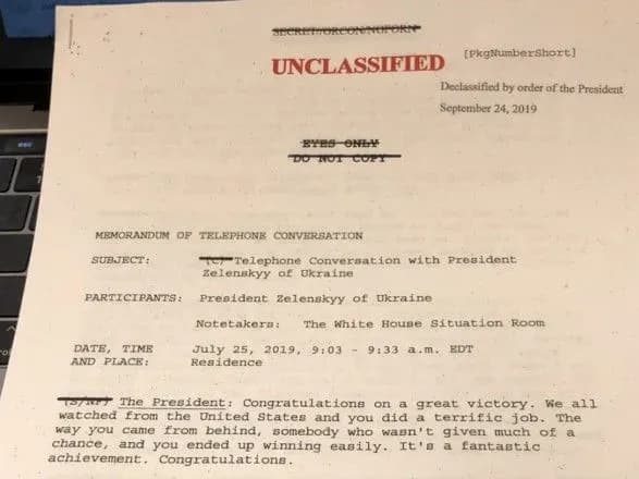 ТОП-10 фактів зі стенограми розмови Зеленського і Трампа
