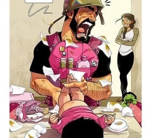 Робота для двох: відомий ілюстратор створив комікси про життя з новонародженим