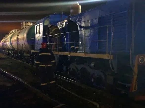Тепловоз горів на Київщині