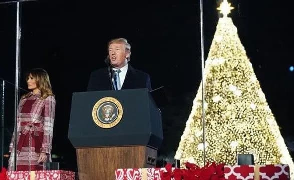 Трамп запалив вогні на головній різдвяній ялинці США