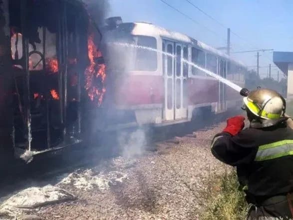 У Кривому Розі загорівся швидкісний трамвай
