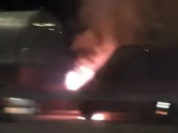 У Києві на Академмістечку спалахнула маршрутка