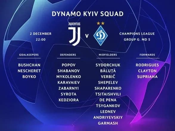 “Динамо” прибуло до Турину на матч Ліги чемпіонів із “Ювентусом”