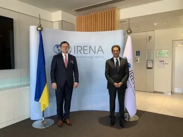 Кулеба обговорить в IRENA плани України з використання зеленого водню