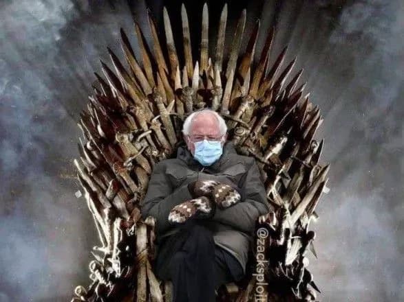 Не в Овальному кабінеті, але у рукавицях: хто такий сенатор Сандерс, який став мемом після інавгурації Байдена