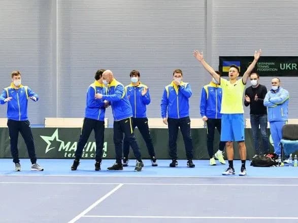 Сборная Украины выиграла матчевую встречу в Кубке Дэвиса