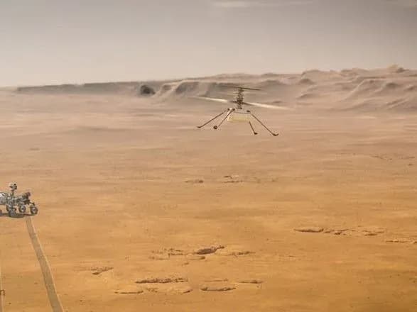Політ вертольота Ingenuity на Марсі показали у 3D-форматі