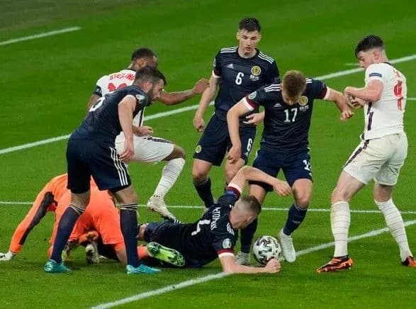 Євро-2020: збірні Англії та Шотландії не виявили переможця в очній зустрічі