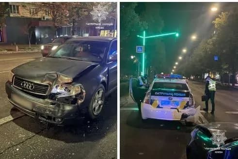 У столиці нетверезий водій влаштував ДТП, травмувавши двох патрульних