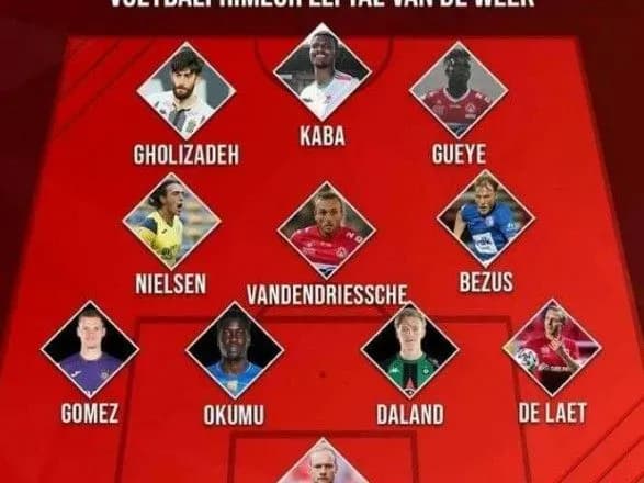 Український футболіст потрапив до символічної збірної тижня чемпіонату Бельгії