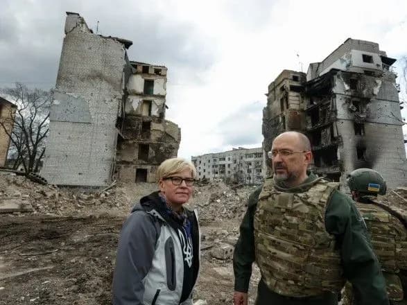 "Наслідки окупації жахають": прем'єр-міністр Литви відвідала Бородянку