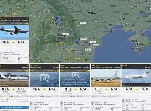 Біля Чорного моря помітили шість "розвідників" НАТО