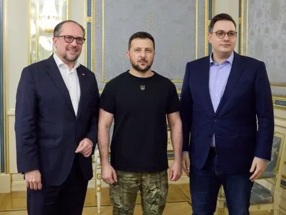 Зеленський зустрівся з міністрами закордонних справ Австрії та Чехії