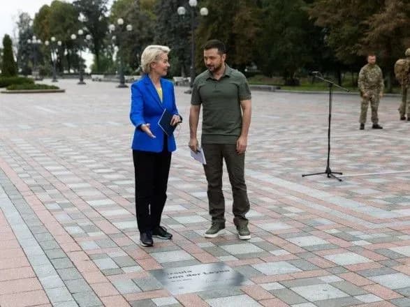 На Алеї сміливості у Києві з’явилося ім’я Урсули фон дер Ляєн