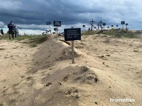 У звільненому Лимані знайшли понад 50 поховань із цивільними