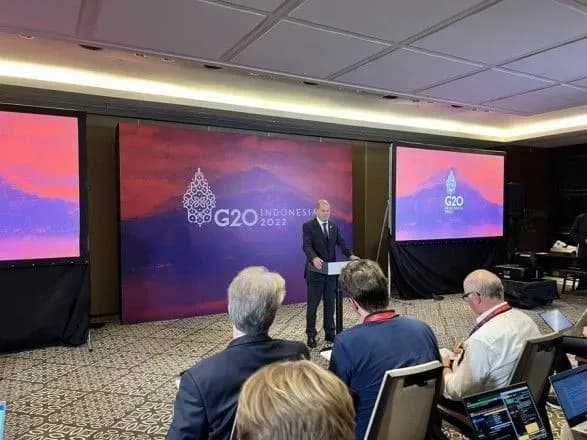 Саміт G20: Шольц побачив ознаки консенсусу щодо засудження вторгнення рф у резолюції зустрічі