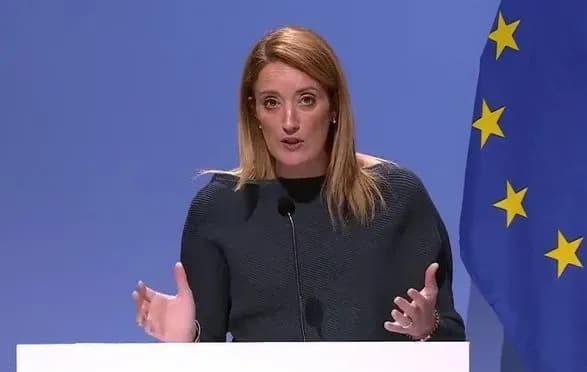 "Цю війну потрібно терміново закінчити": глава Європарламенту закликала до підтримки України