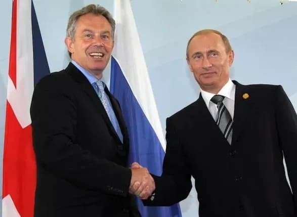 Колишній прем'єр Британії Тоні Блер хотів, щоб путін посідав перше місце на міжнародній арені