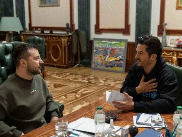 Володимир Зеленський зустрівся з актром та послом доброї волі ЮНІСЕФ Орландо Блумом