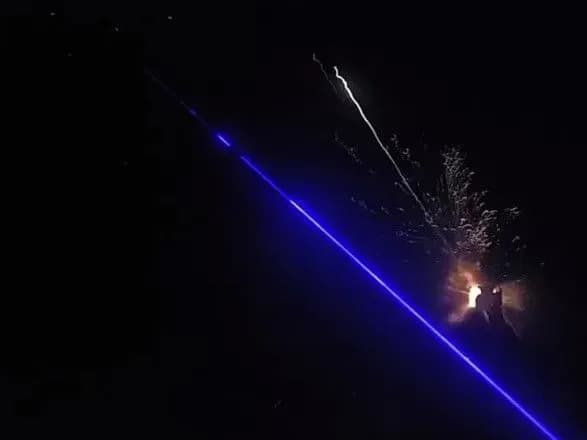 Прикордонники показали нічне збиття "шахеда" на тлі грози